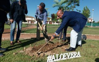 Plantación árboles Encinarejo II Congreso Europeo Aloe Vera